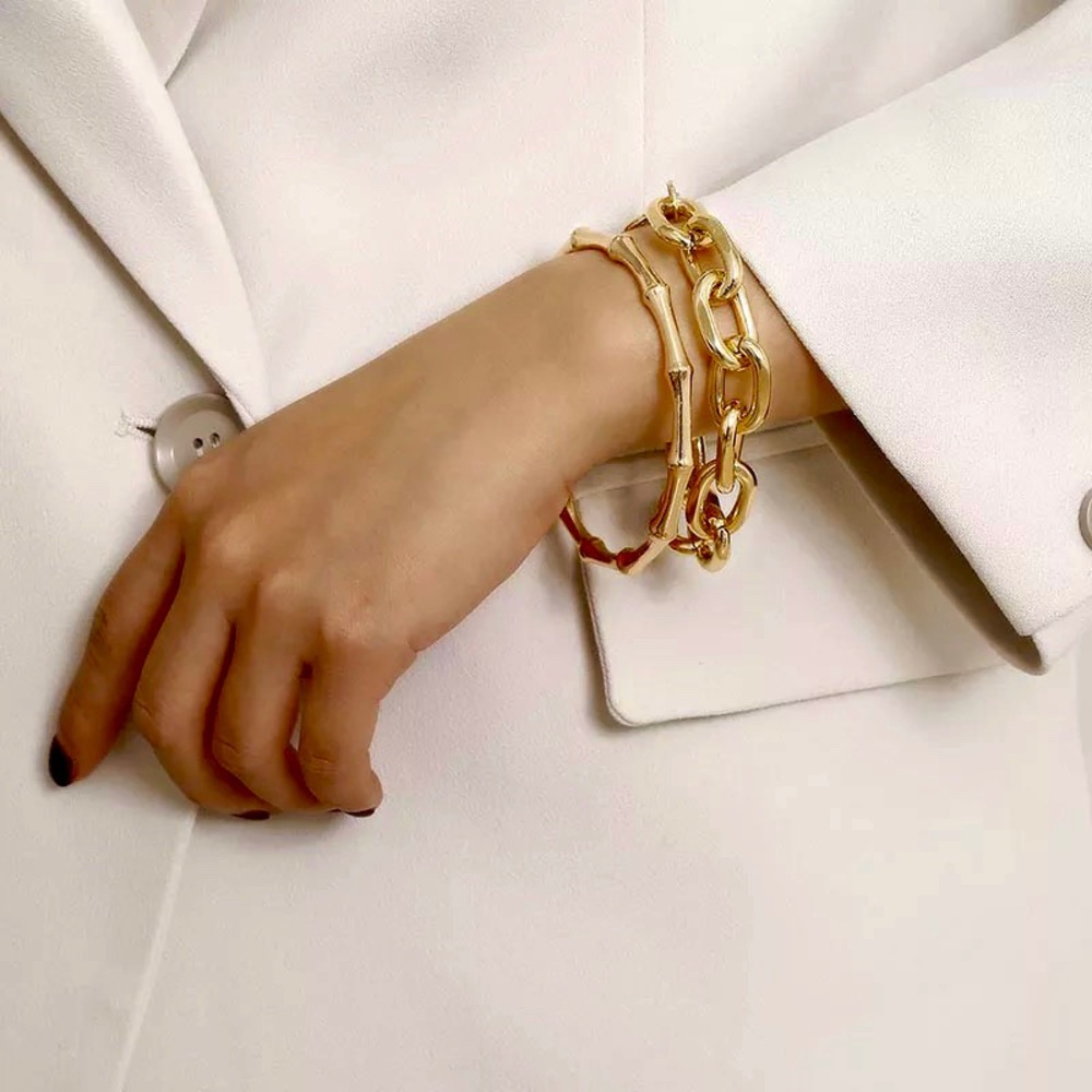 🍋2/$30 New Gold Bracelet Set - Picture 2 of 4